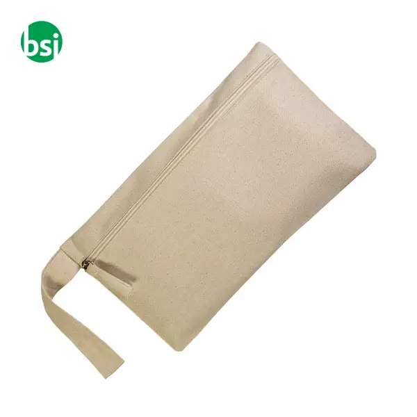 Document holder | cotton | natural | zip -  1