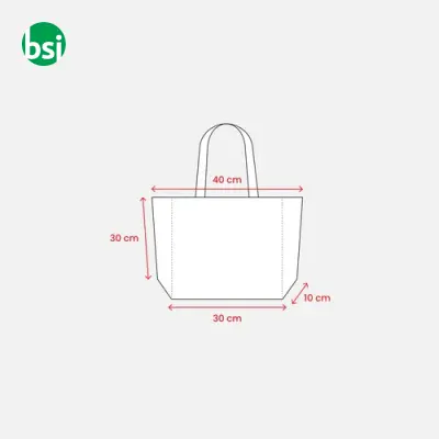 Shopping bag 40x30x10 | organic cotton | BERENICE - Immagine 4