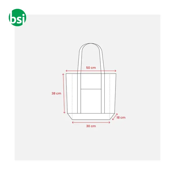 Shopping bag 50x38x18 | natural cotton | FILIPPA -  4