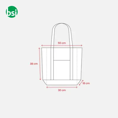 Shopping bag 50x38x18 | natural cotton | FILIPPA - Immagine 8