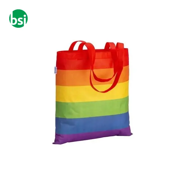 Rainbow shopping bag 38x42 |RPET | FABRIZIA -  7