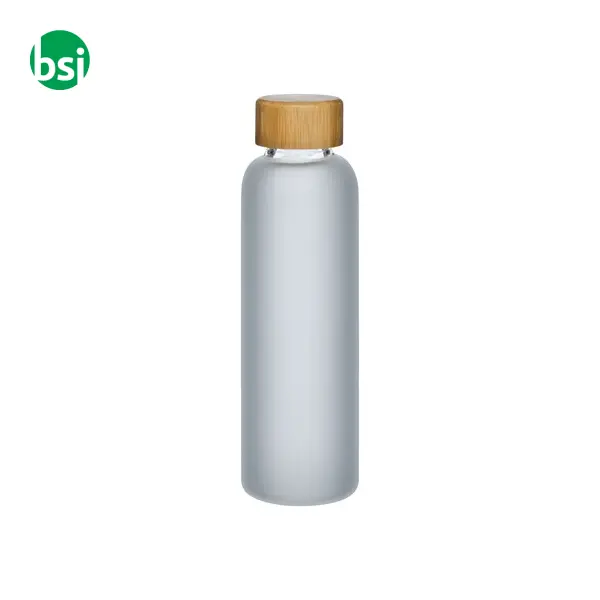 Glass bottle 500 ml | frosted and bamboo lid -  6