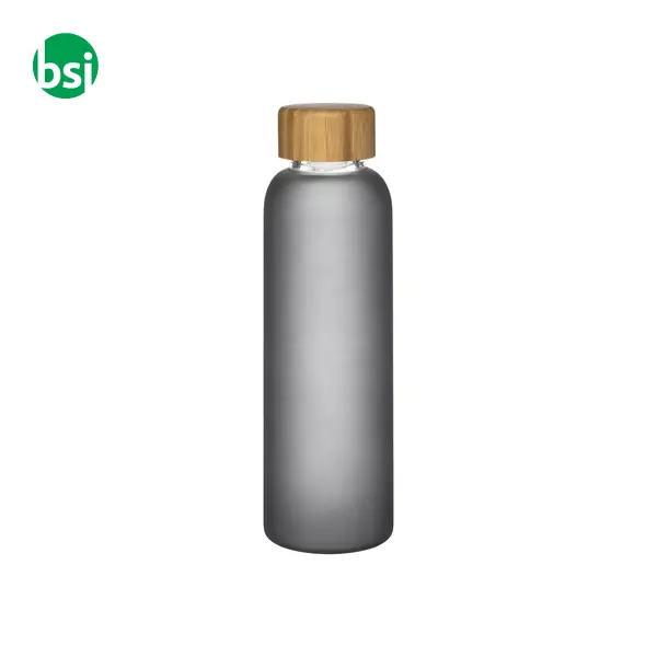 Glass bottle 500 ml | frosted and bamboo lid -  5