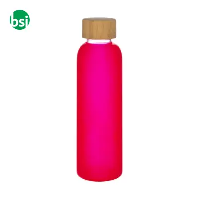 Glass bottle 500 ml | frosted and bamboo lid - Immagine 4