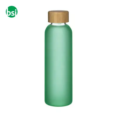 Glass bottle 500 ml | frosted and bamboo lid - Immagine 3