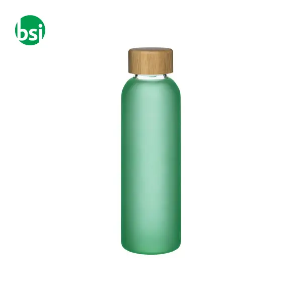 Glass bottle 500 ml | frosted and bamboo lid -  3