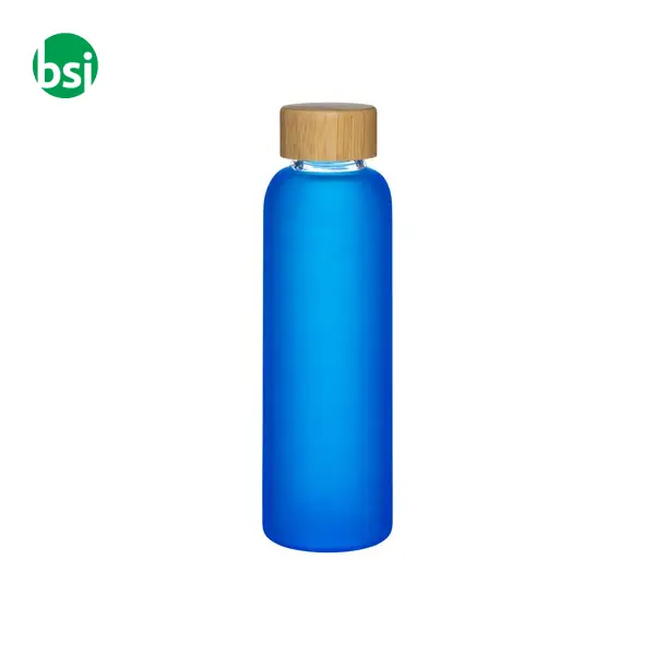 Glass bottle 500 ml | frosted and bamboo lid -  2