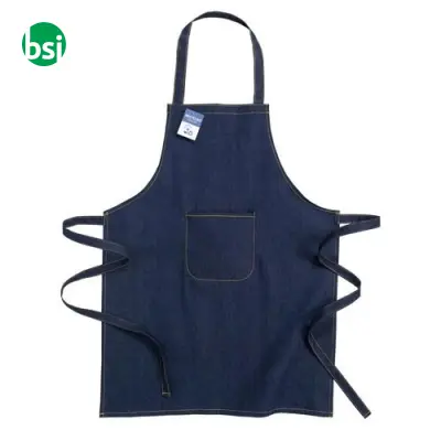 Apron | recycled cotton denim | front pocket