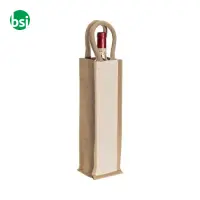 Bottle bag | jute and cotton | rope handles