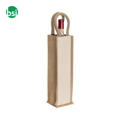 Bottle bag | jute and cotton | rope handles - Immagine 6
