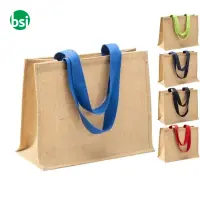Shopping bag | jute | long handles and gusset