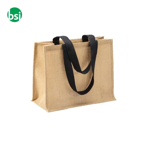 Shopping bag | jute | long handles and gusset -  21