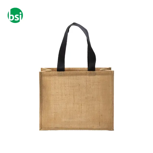 Shopping bag | jute | long handles and gusset -  2