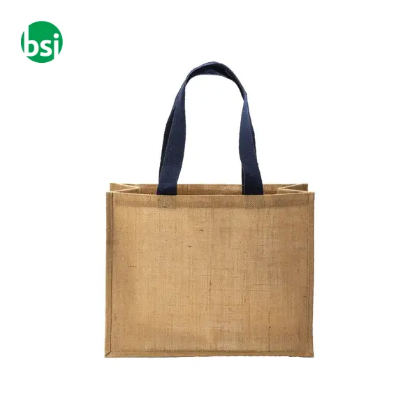 Shopping bag | jute | long handles and gusset -  8
