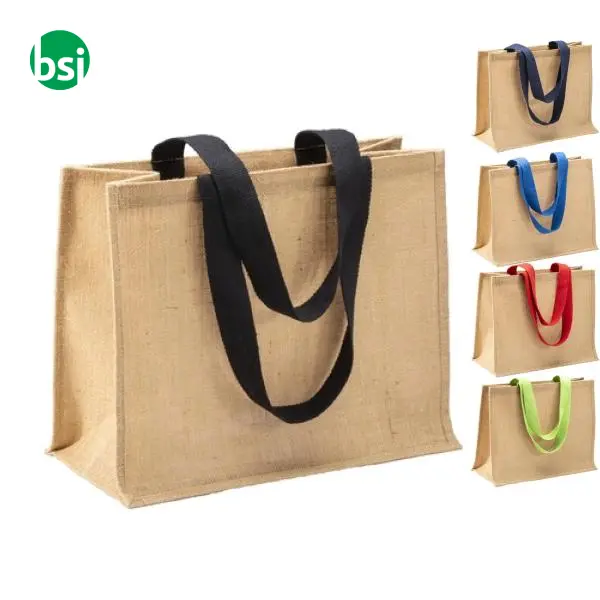 Shopping bag | jute | long handles and gusset -  17