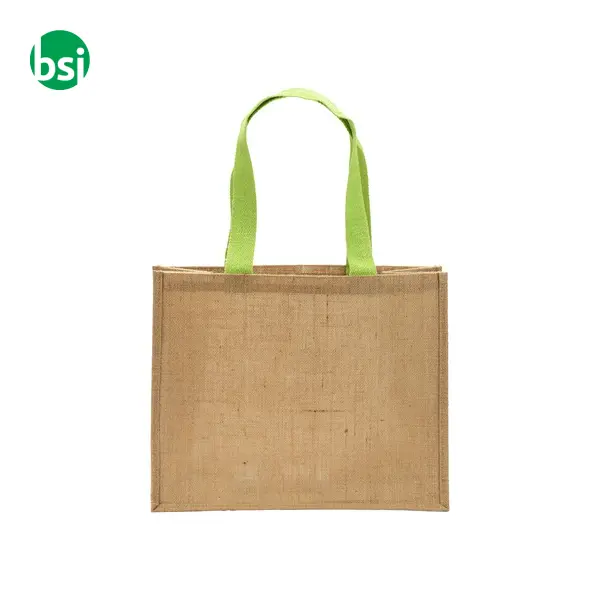 Shopping bag | jute | long handles and gusset -  14