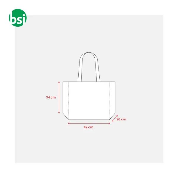 Shopping bag | jute | long handles and gusset -  15