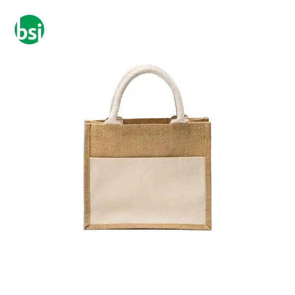 Mini shopping bag 26x22x14 | jute and cotton -  2