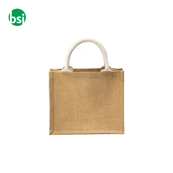 Mini shopping bag 26x22x14 | jute and cotton -  3