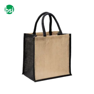 Mini shopping bag 30x30x19 | jute | colored handles - Immagine 21