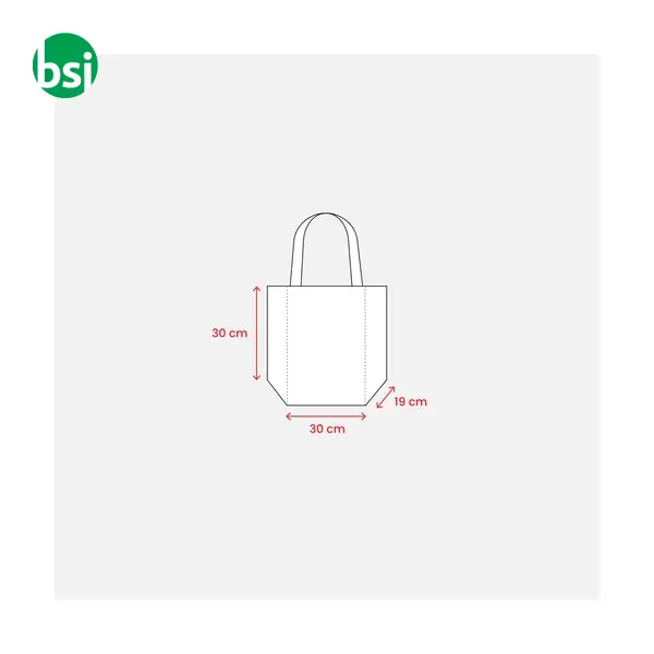 Mini shopping bag 30x30x19 | jute | colored handles -  3