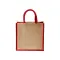 Mini shopping bag 30x30x19 | jute | colored handles - Anteprima 5