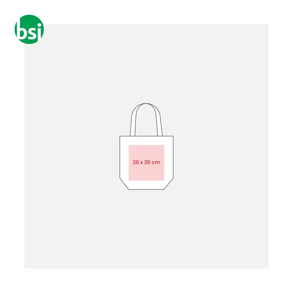 Mini shopping bag 30x30x19 | jute | colored handles -  13