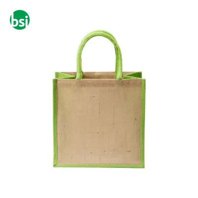 Mini shopping bag 30x30x19 | jute | colored handles - Immagine 14