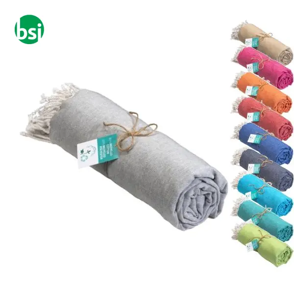 Fringed pareo 90x170 | recycled cotton -  1