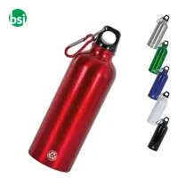 Water bottle 500ml | recycled aluminum | carabiner