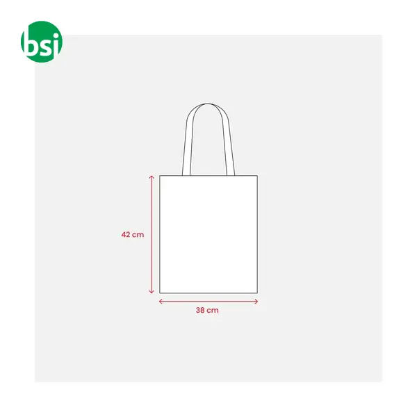 Natural recycled cotton shopper bag MURANO -  4
