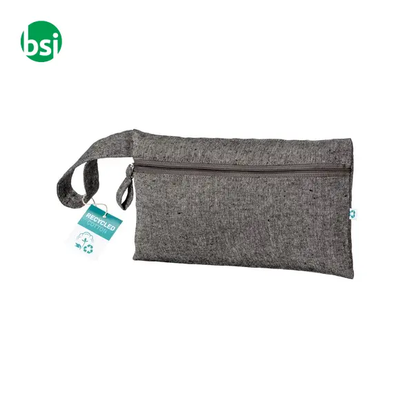 Document holder recycled cotton with zip GRS certified -  23