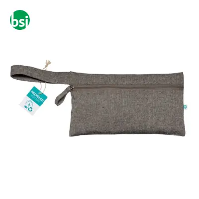 Document holder recycled cotton with zip GRS certified - Immagine 2