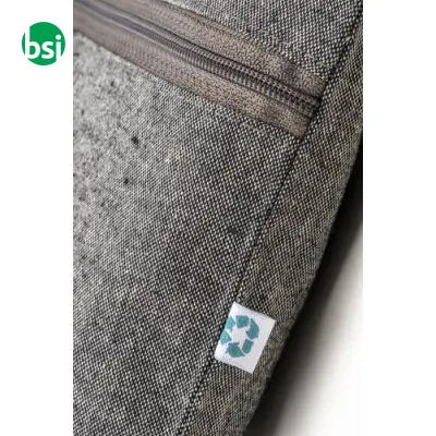 Document holder recycled cotton with zip GRS certified - Immagine 4