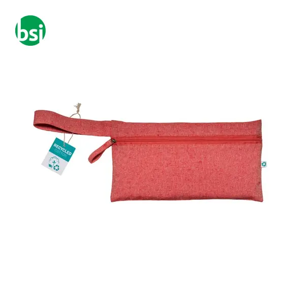 Document holder recycled cotton with zip GRS certified -  5