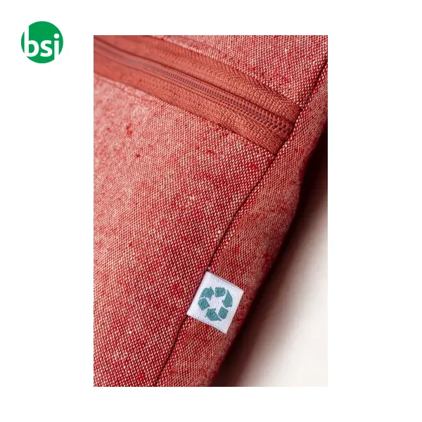 Document holder recycled cotton with zip GRS certified -  7