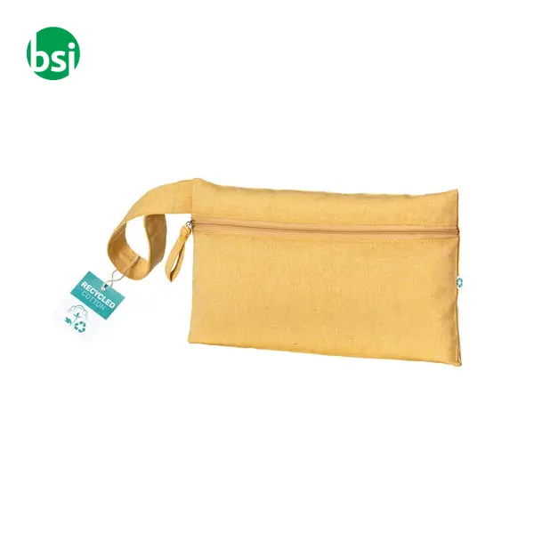 Document holder recycled cotton with zip GRS certified -  21