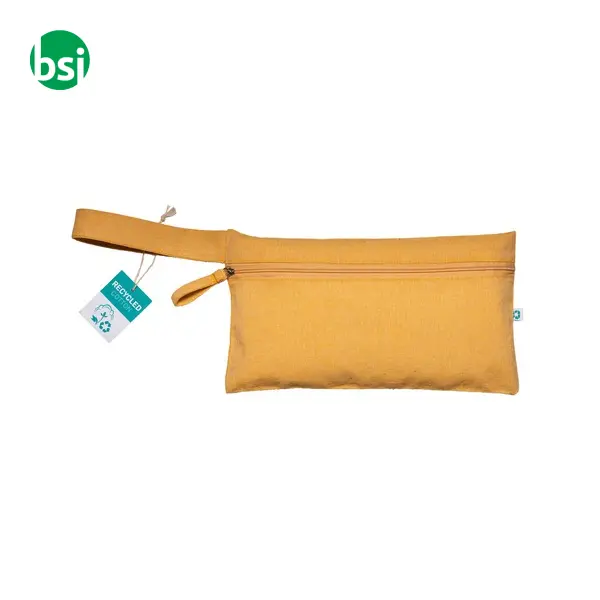 Document holder recycled cotton with zip GRS certified -  8
