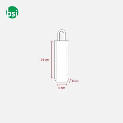 Single bottle carrier bag - recycled cotton FRANCIACORTA - Immagine 3