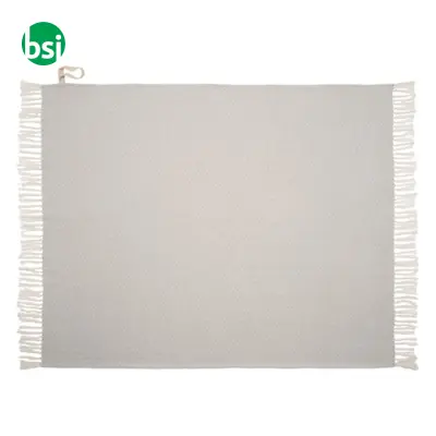 Fringed blanket 100% recycled material - Immagine 2
