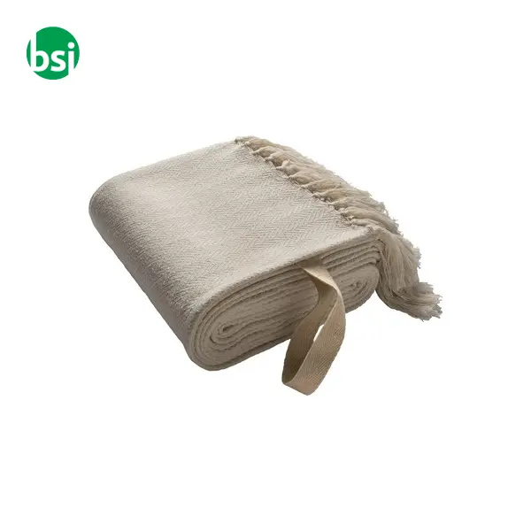 Fringed blanket 100% recycled material -  12