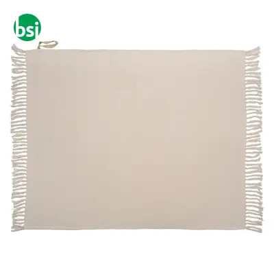 Fringed blanket 100% recycled material - Immagine 5