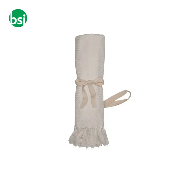 Fringed blanket 100% recycled material -  7