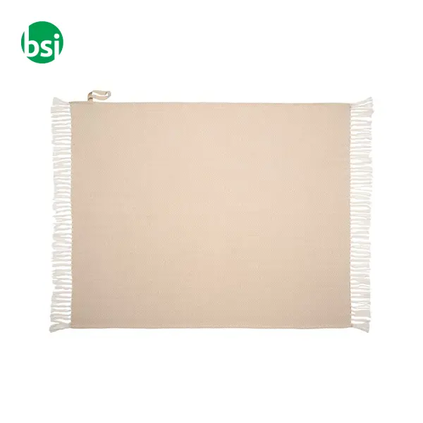 Fringed blanket 100% recycled material -  8