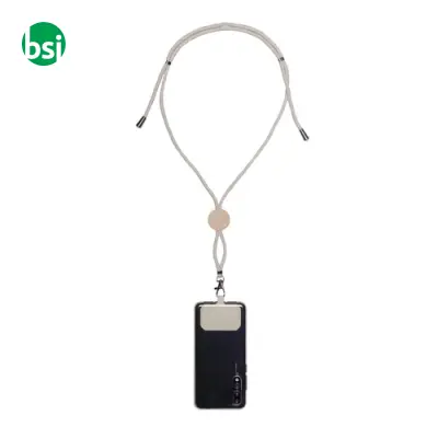 Cotton badge/cell phone lanyard with personalization tag - Immagine 2