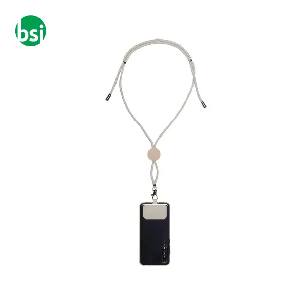 Cotton badge/cell phone lanyard with personalization tag -  2