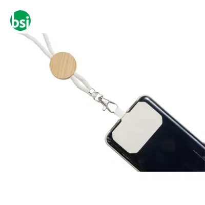 Cotton badge/cell phone lanyard with personalization tag - Immagine 5