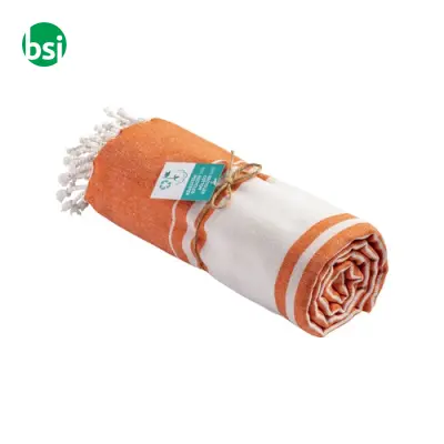 GRS-certified 150 gr recycled cotton beach towel - Immagine 19
