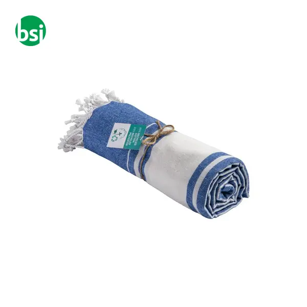 GRS-certified 150 gr recycled cotton beach towel -  18