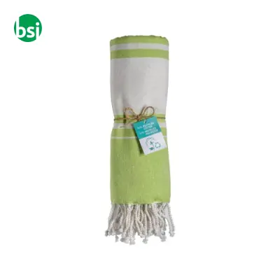 GRS-certified 150 gr recycled cotton beach towel - Immagine 12